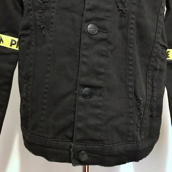 Preme NWOT Black Wash Jean Jacket Men M - Picture 5 of 16